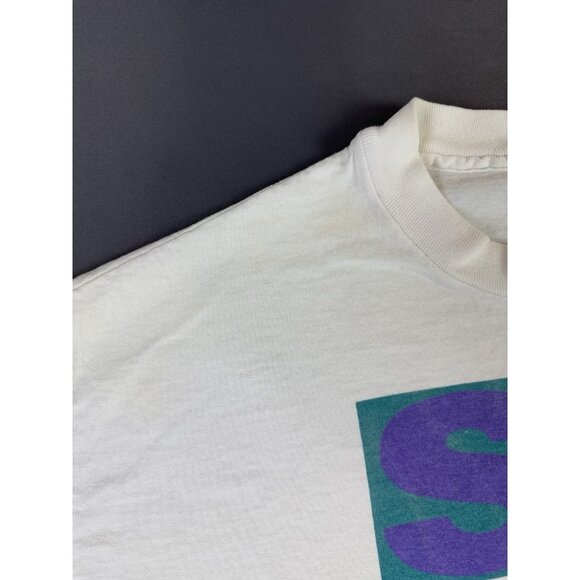 Vintage 1990 Levis Levi Strauss Denim Promo Sit On It White Shirt Rare XL Fit T - Picture 11 of 16